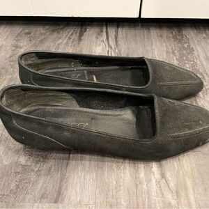 Vintage size 9 Women's Black Suede Loafers, Calico